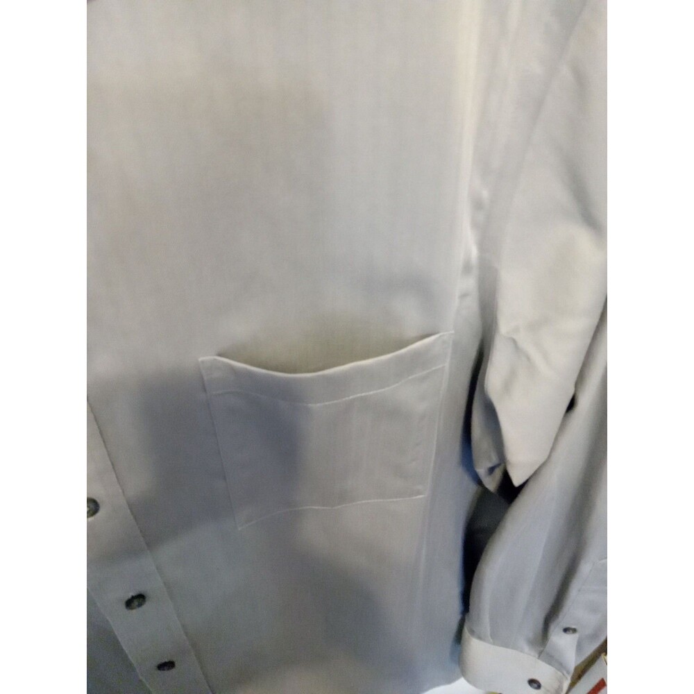 Joseph Abboud Men’s Gray Dress Shirt Size 16.5 32/33 Button Front Long Sleeve - Picture 6 of 8